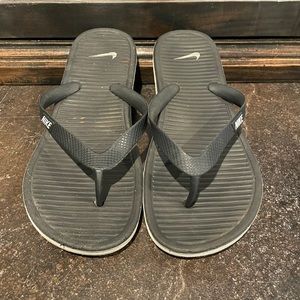 Nike Flip Flops Sandals Slides Black, sz 7